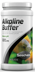 Alkaline buffer to raise hardness